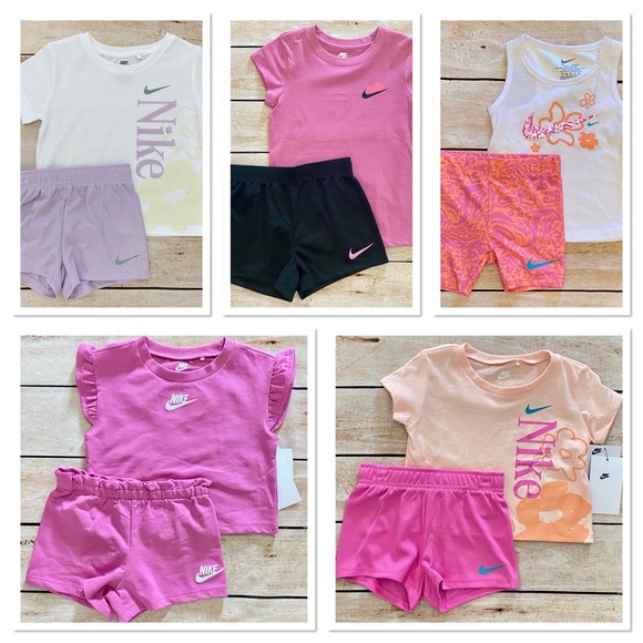 Nike Kids' Colorful Spring Summer Size 3T Short Sets PICK 4 NWT Matching Sets